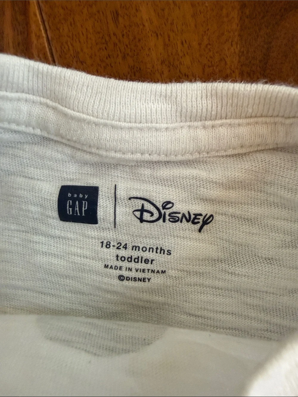 GAP White Mickey Mouse Graphic Tee with Red & Yellow Accents